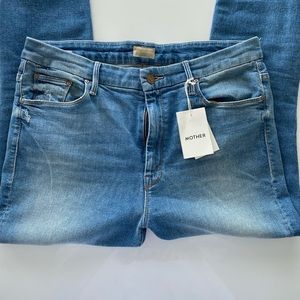 Mother High Waisted Looker Ankle Fray - 33 NWT